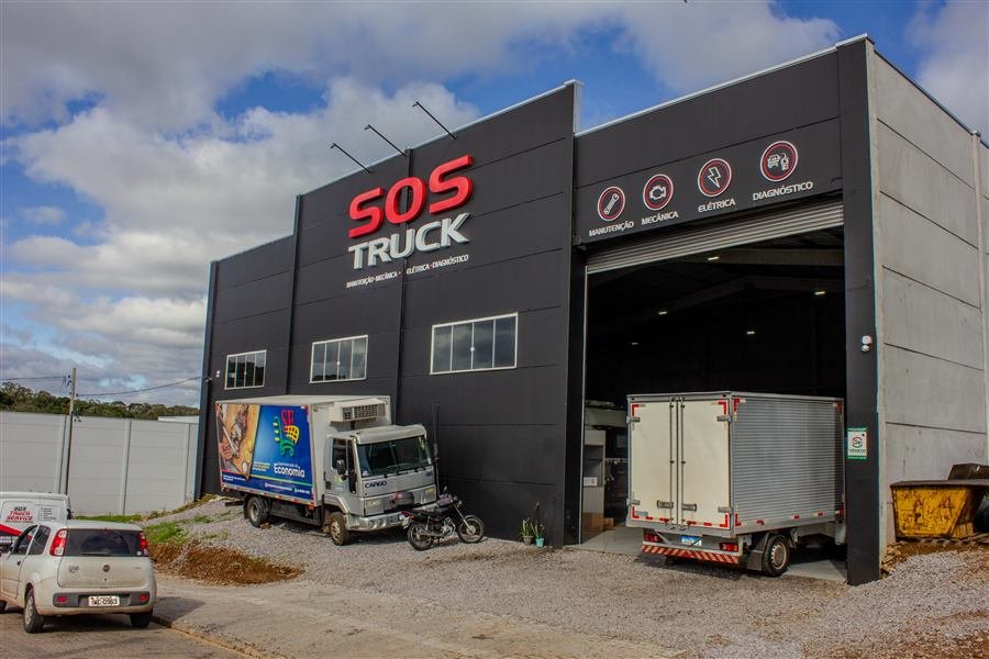 Fachada da oficina física SOS Truck Service